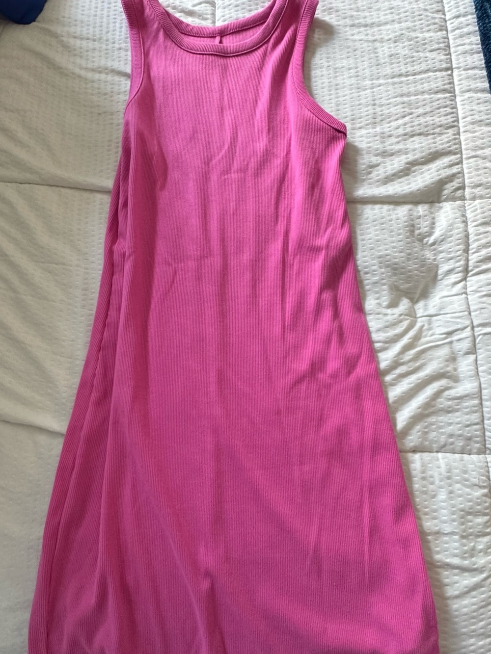 a new day Bright Pink Ribbed Sleeveless Mini Dress